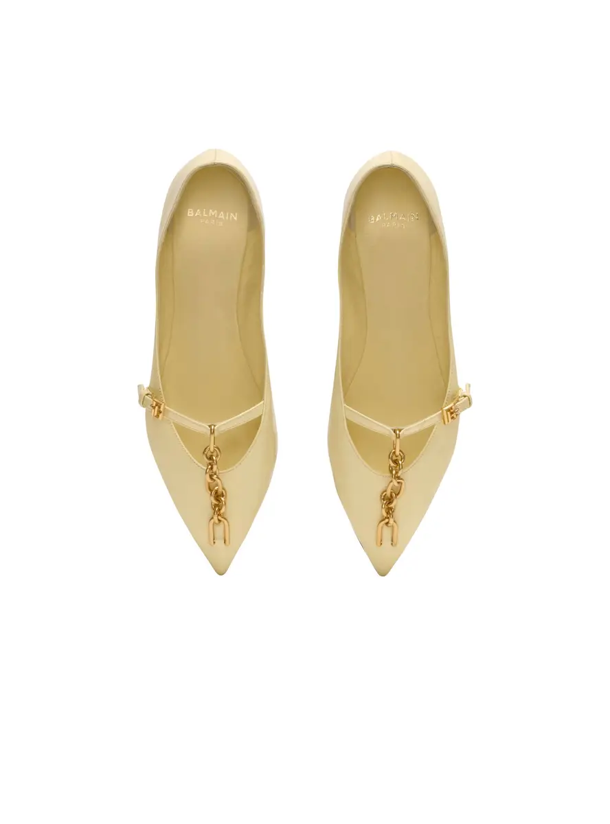 Balmain Shiny lambskin Sync ballet flats | Thumbnail 6
