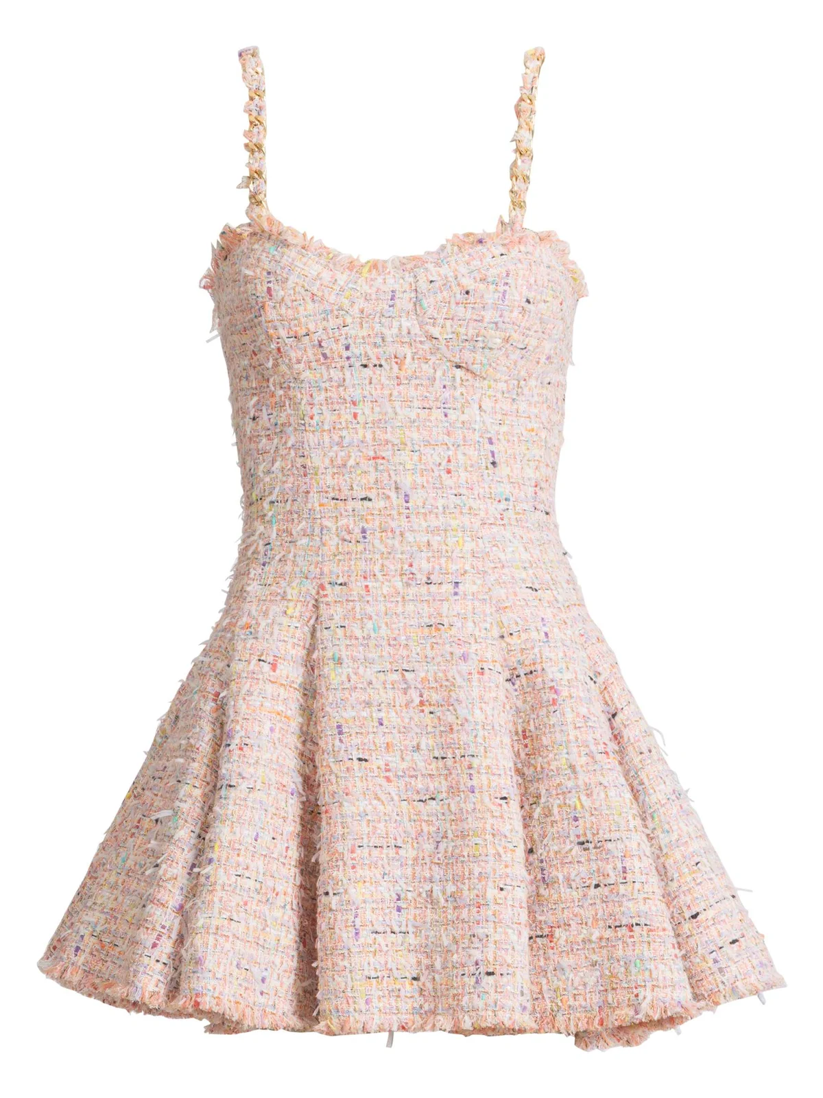 Flared tweed dress