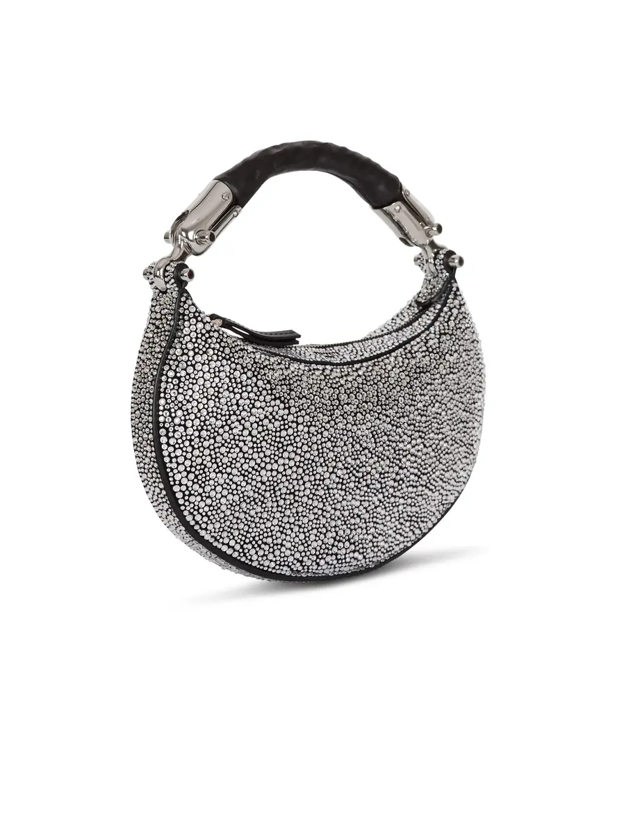 Balmain Ébène Mini bag in suede and crystals | Thumbnail 3 Balmain Ébène Mini bag in suede and crystals | Thumbnail 3