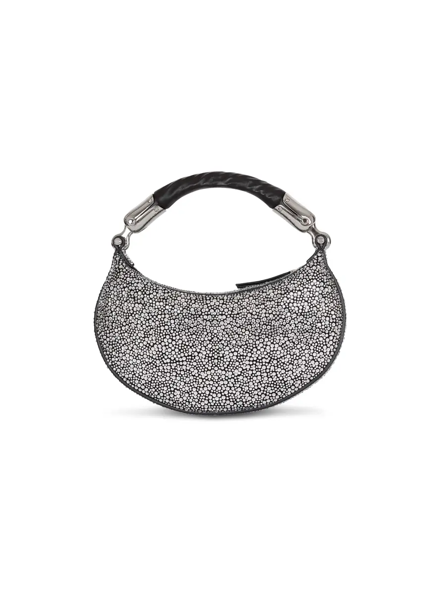 Balmain Ébène Mini bag in suede and crystals | Thumbnail 4 Balmain Ébène Mini bag in suede and crystals | Thumbnail 4