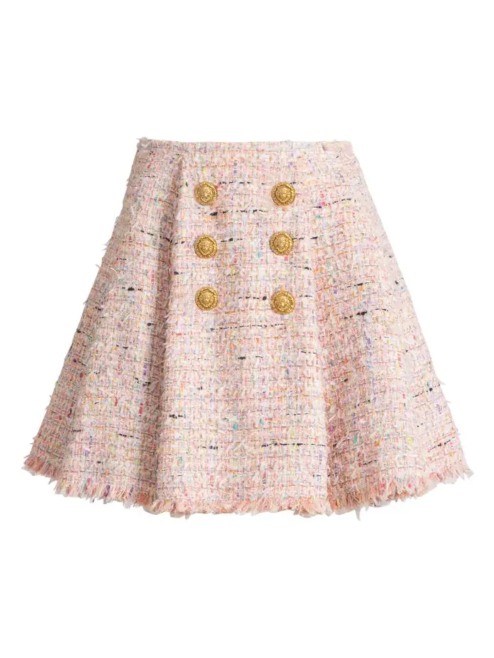 Balmain Flared tweed skirt