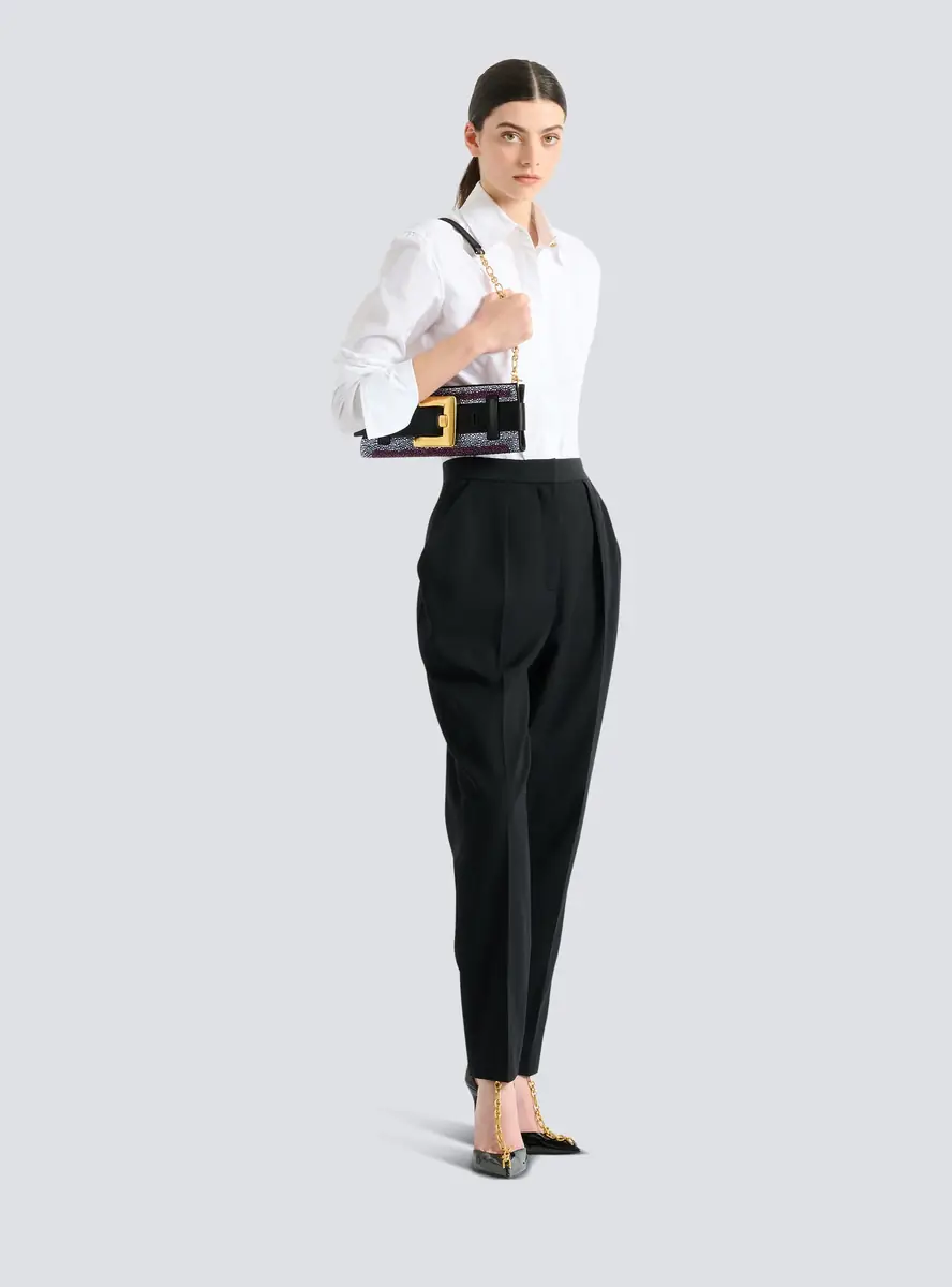 Balmain Anthem crystal satin clutch | Thumbnail 2 Balmain Anthem crystal satin clutch | Thumbnail 2