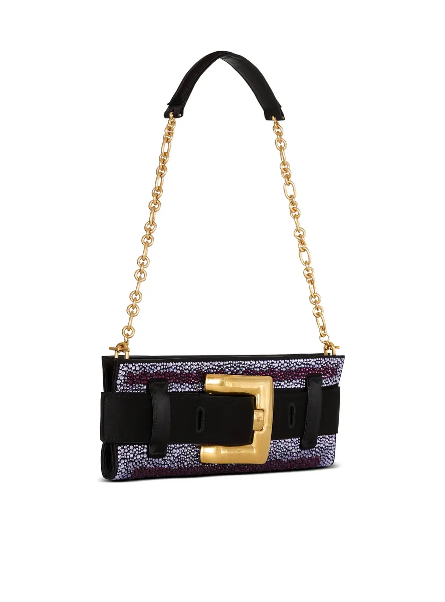 Balmain Anthem crystal satin clutch | Thumbnail 3 Balmain Anthem crystal satin clutch | Thumbnail 3
