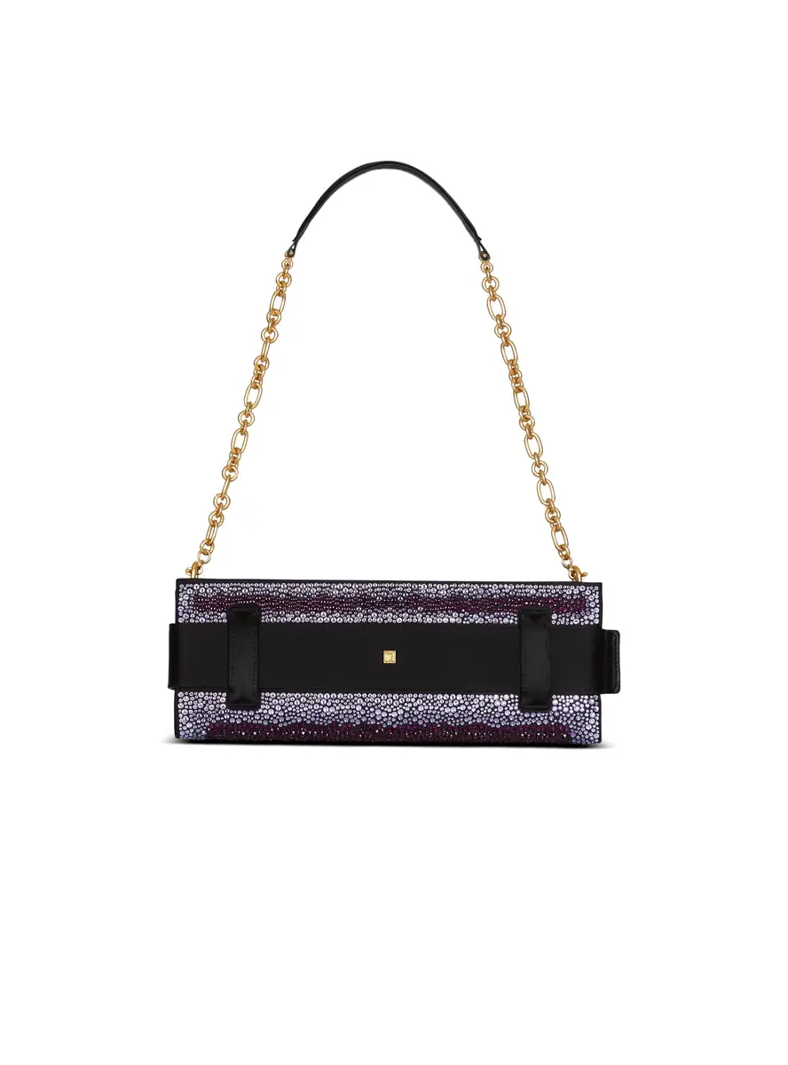Balmain Anthem crystal satin clutch | Thumbnail 4 Balmain Anthem crystal satin clutch | Thumbnail 4