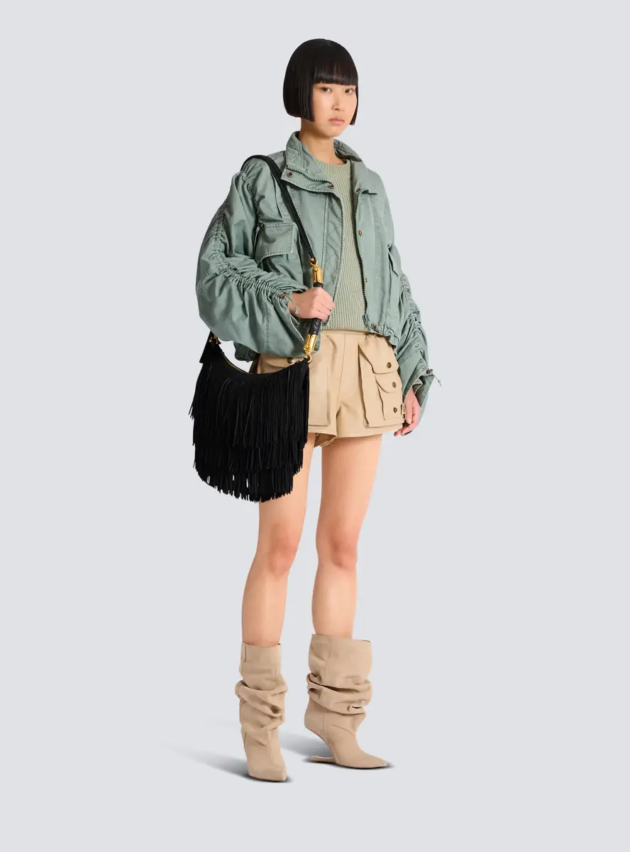Balmain Ébène Hobo fringed suede bag | Thumbnail 2 Balmain Ébène Hobo fringed suede bag | Thumbnail 2