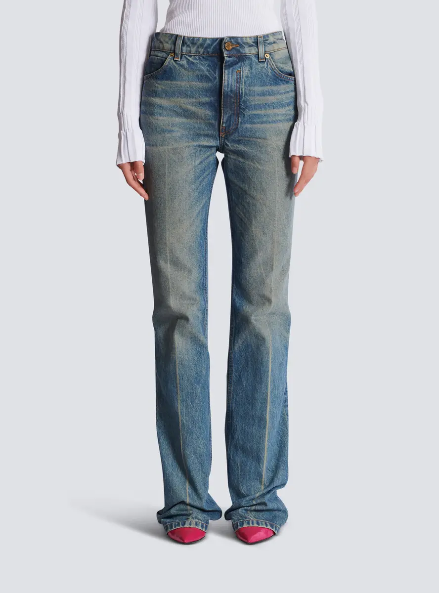 Balmain Straight-leg faded denim jeans | Thumbnail 7 Balmain Straight-leg faded denim jeans | Thumbnail 7