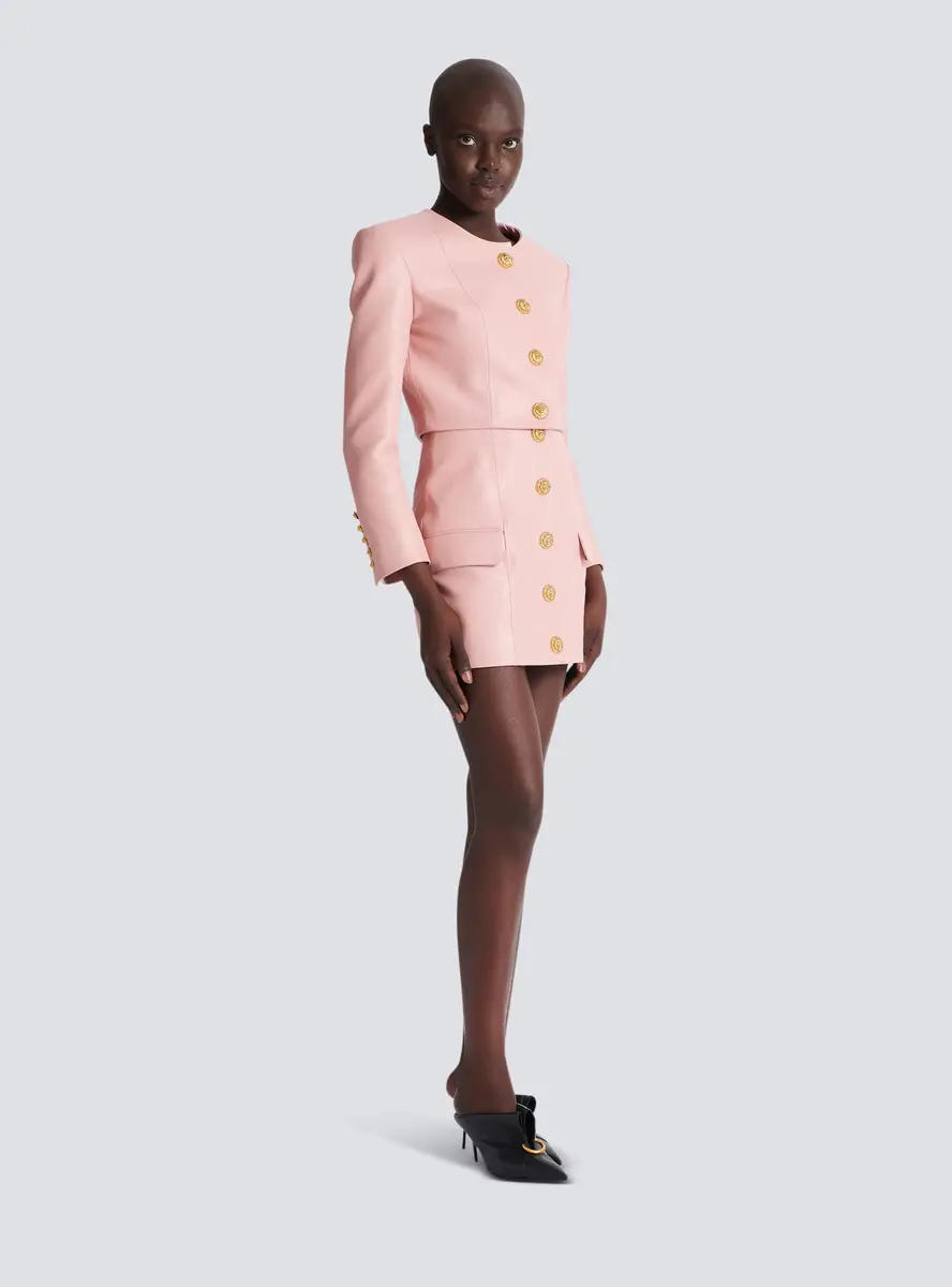 Balmain Cropped lambskin jacket | Thumbnail 3