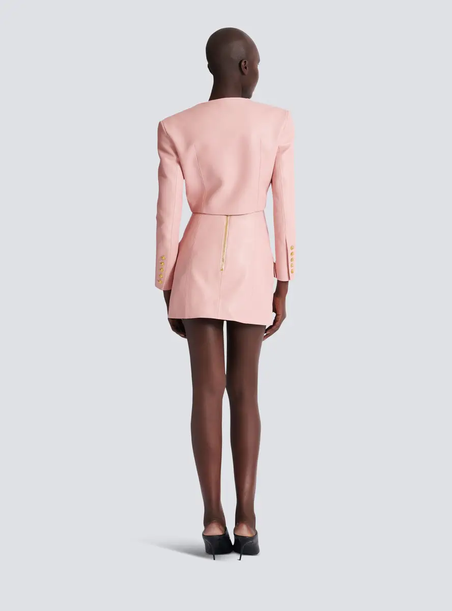 Balmain Cropped lambskin jacket | Thumbnail 4