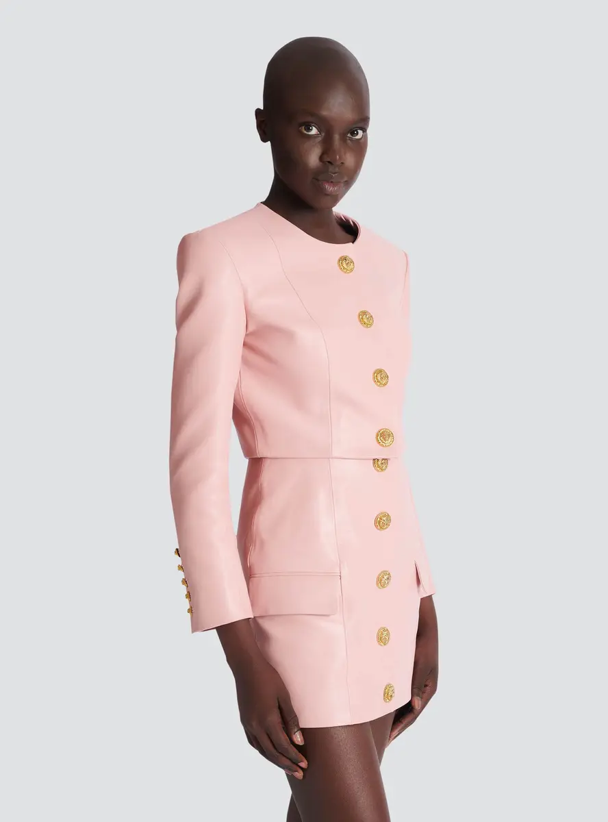 Balmain Cropped lambskin jacket | Thumbnail 6