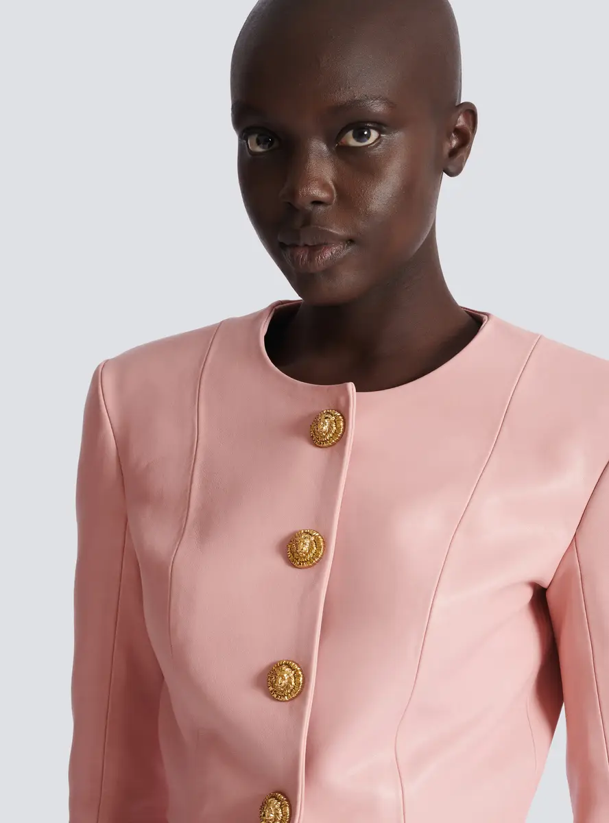 Balmain Cropped lambskin jacket | Thumbnail 7