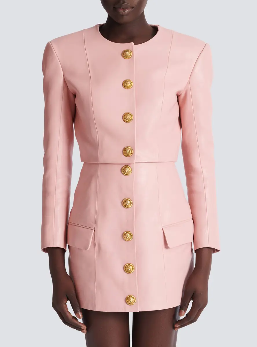 Balmain Cropped lambskin jacket | Thumbnail 8