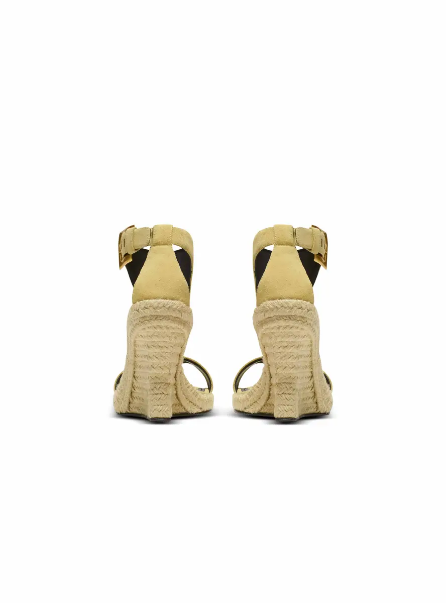 Balmain Anthem wedge espadrilles in suede | Thumbnail 4