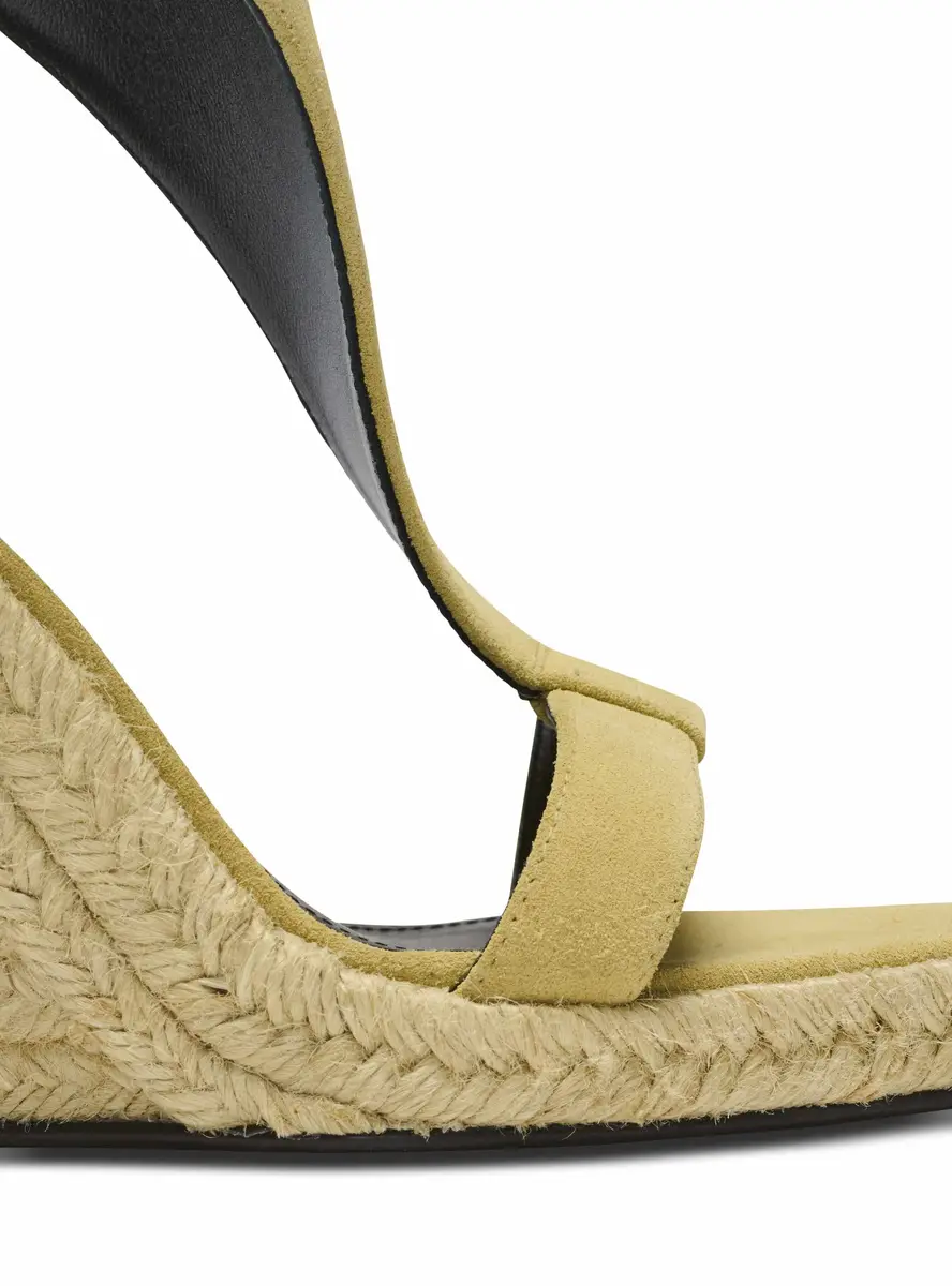 Balmain Anthem wedge espadrilles in suede | Thumbnail 5