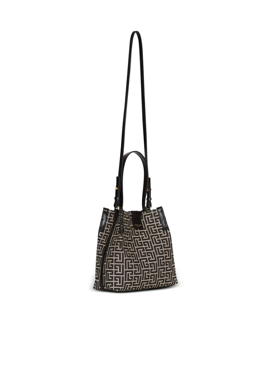 Balmain Release Bucket bag in jacquard and calfskin | Thumbnail 3 Balmain Release Bucket bag in jacquard and calfskin | Thumbnail 3