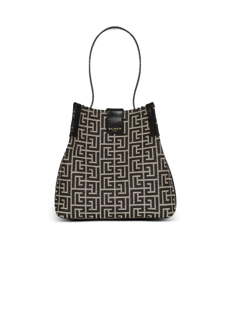 Balmain Release Bucket bag in jacquard and calfskin | Image 1 Balmain Release Bucket bag in jacquard and calfskin | Image 1