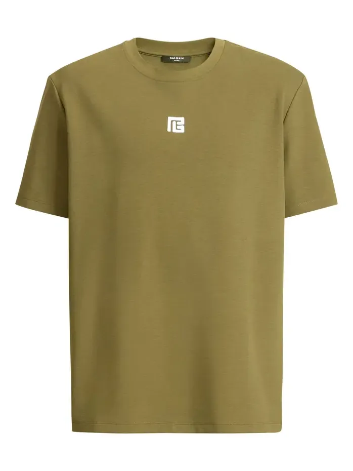 Balmain Embroidered PB Logo T-shirt