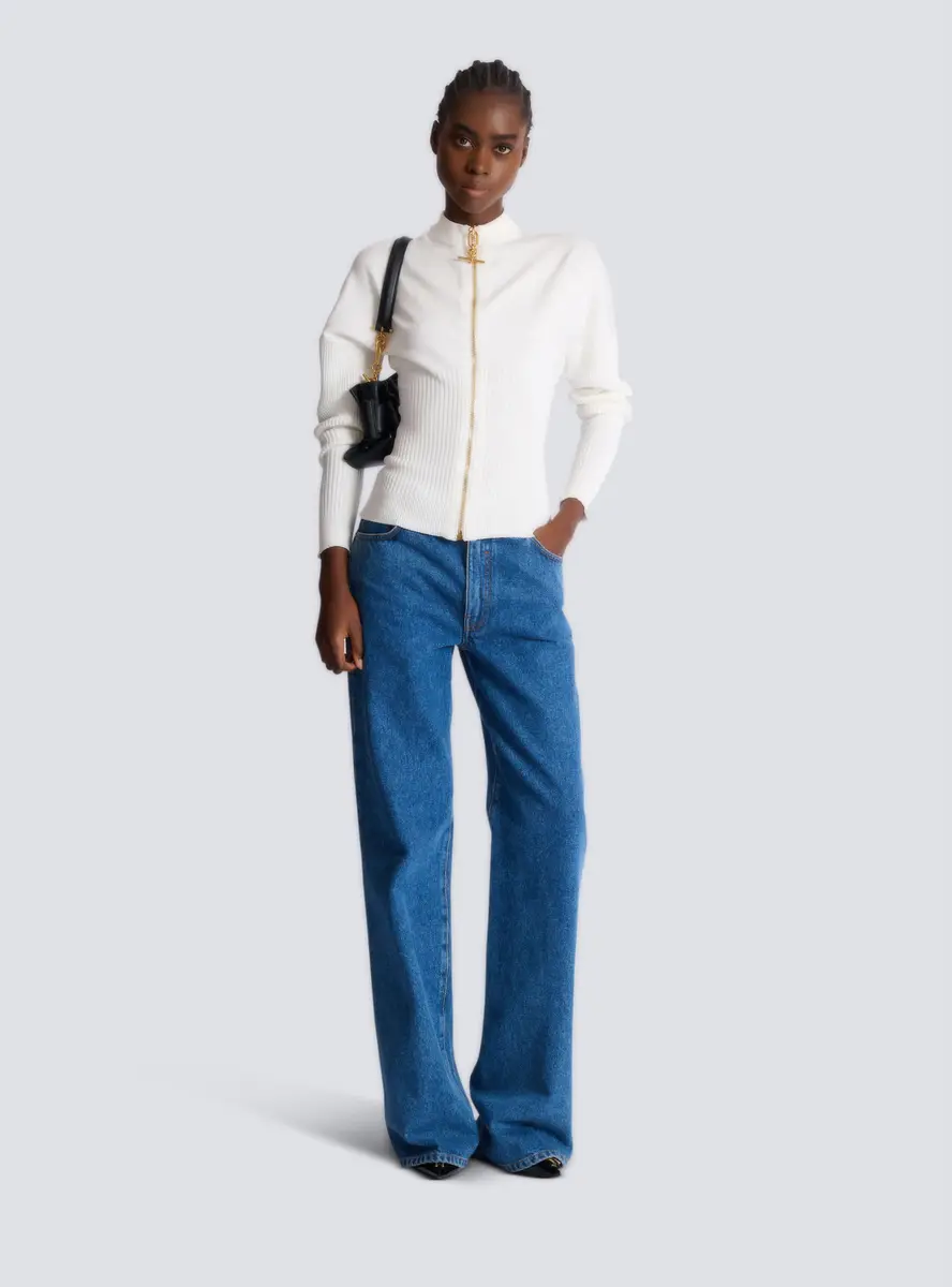 Balmain Zipped knit cardigan | Thumbnail 2 Balmain Zipped knit cardigan | Thumbnail 2