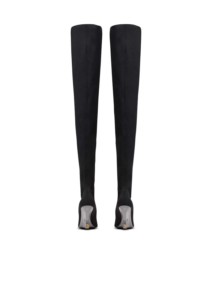 Balmain Wedge knit thigh-high boots | Thumbnail 3