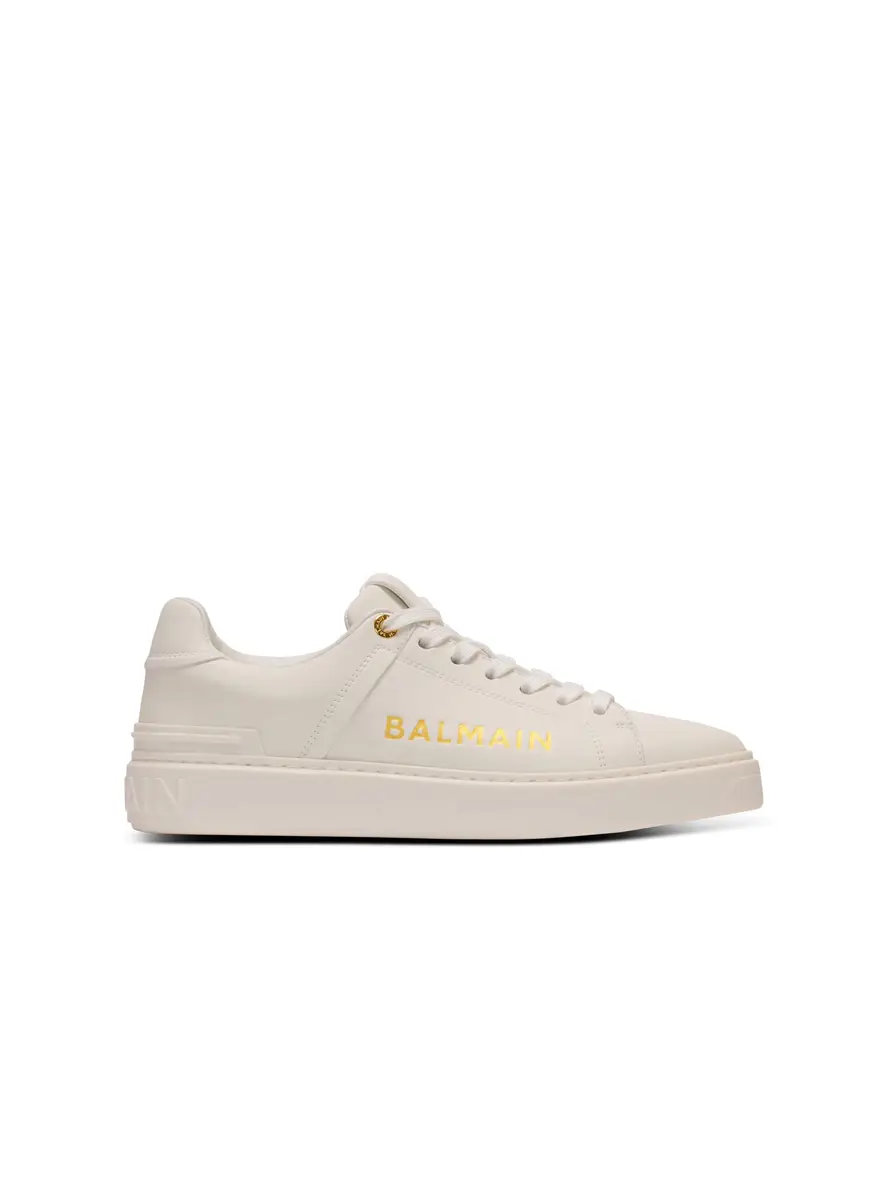 Balmain B-Court printed calfskin sneakers