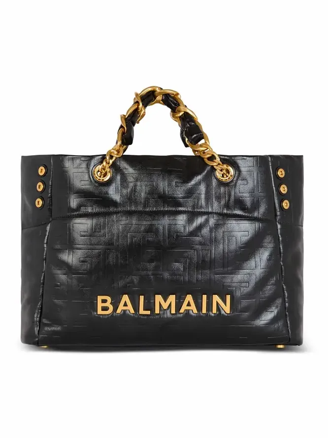 1945 Soft crackled leather tote bag