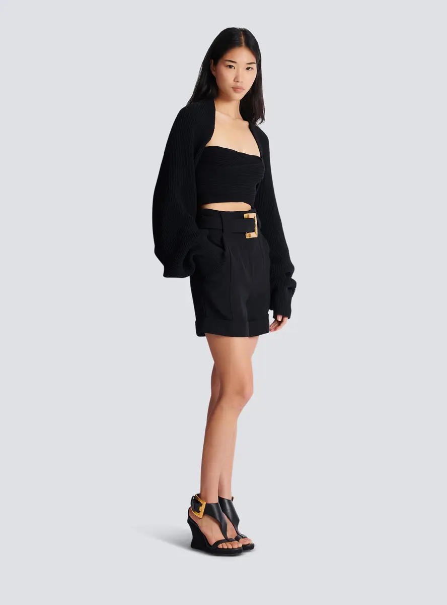 Balmain Ribbed knit bolero cardigan | Thumbnail 3 Balmain Ribbed knit bolero cardigan | Thumbnail 3