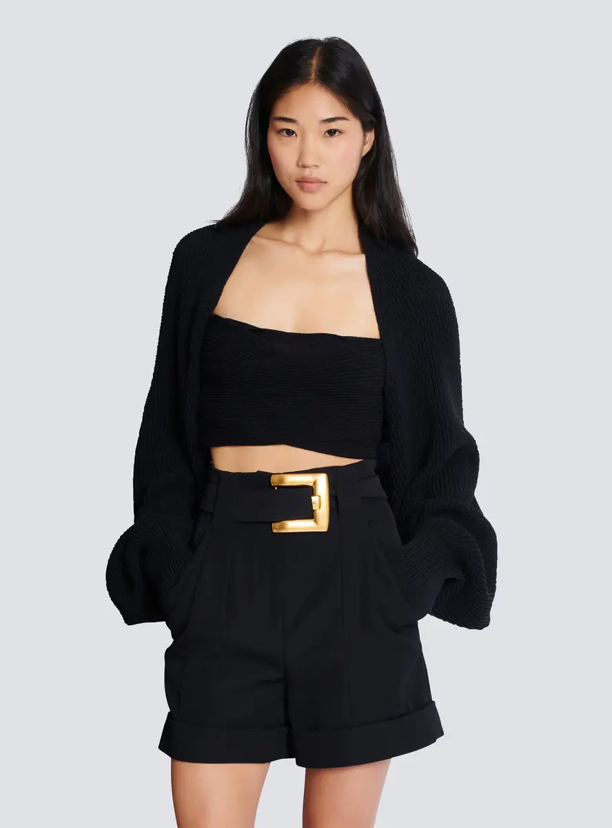 Balmain Ribbed knit bolero cardigan | Thumbnail 7 Balmain Ribbed knit bolero cardigan | Thumbnail 7