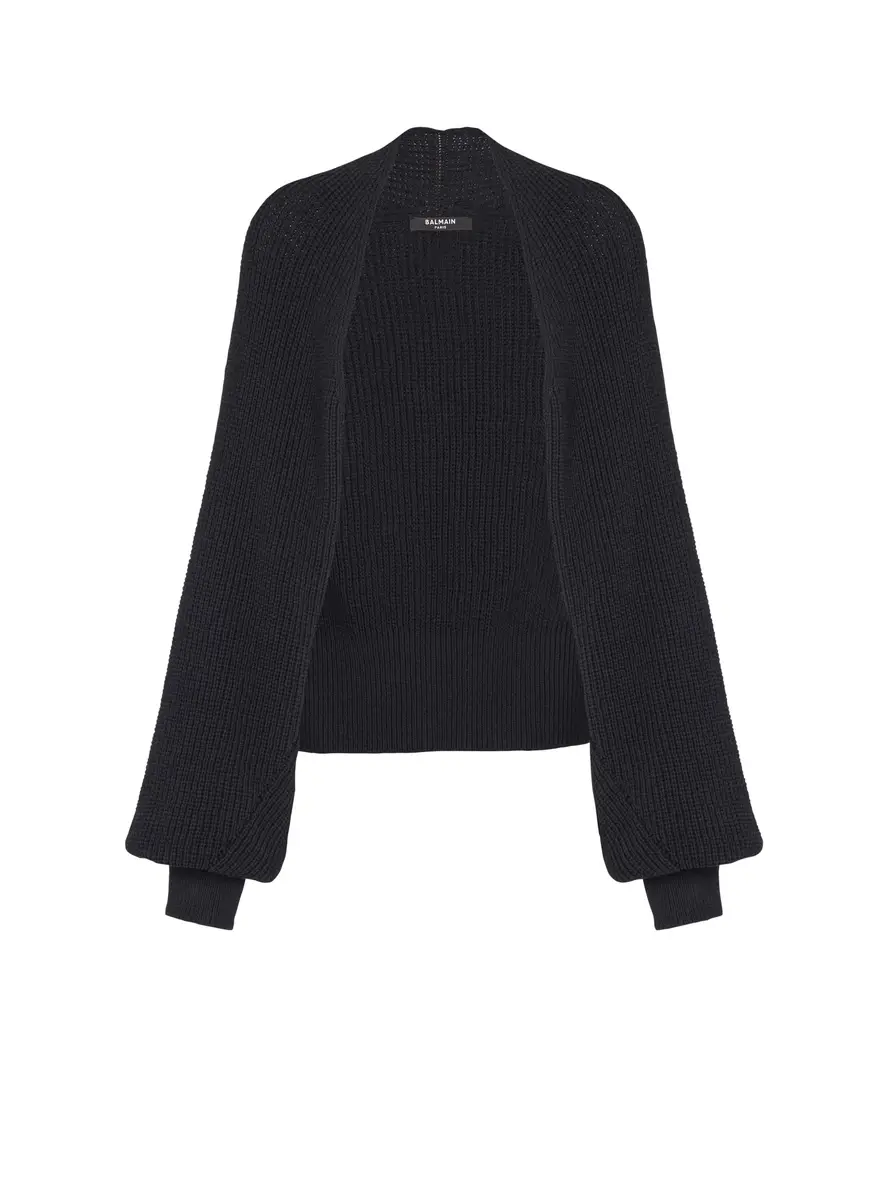 Balmain Ribbed knit bolero cardigan