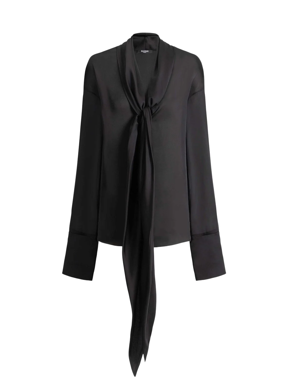 Silk shirt with tie collar Silk shirt with tie collar