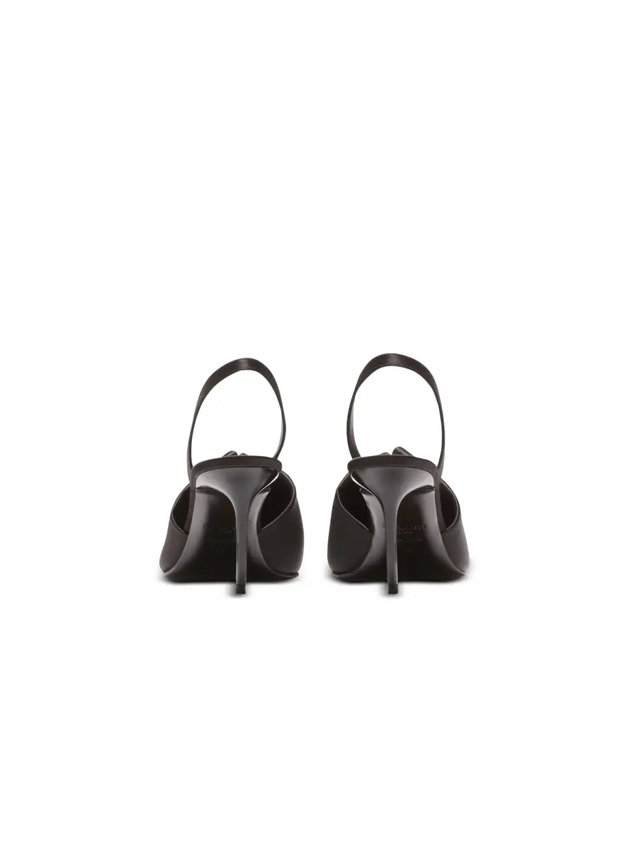 Balmain Satin slingbacks with piercing | Thumbnail 4