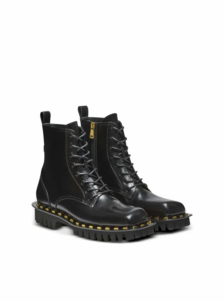 Balmain Glazed leather army boots | Thumbnail 3