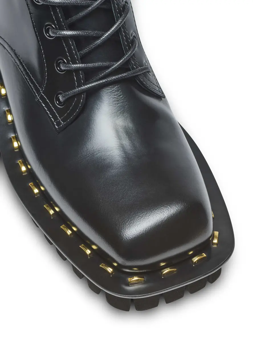 Balmain Glazed leather army boots | Thumbnail 6