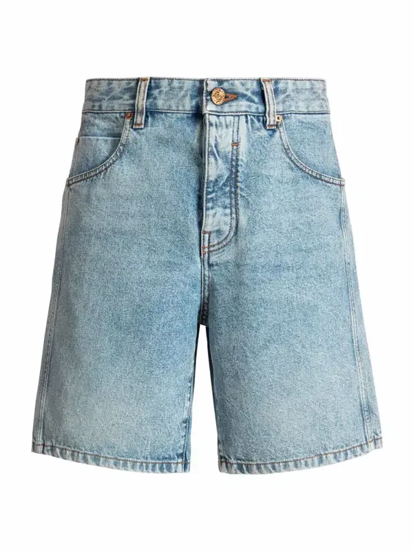 Light blue denim Bermuda shorts Light blue denim Bermuda shorts
