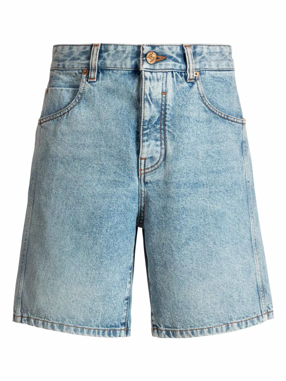 Light blue denim Bermuda shorts Light blue denim Bermuda shorts