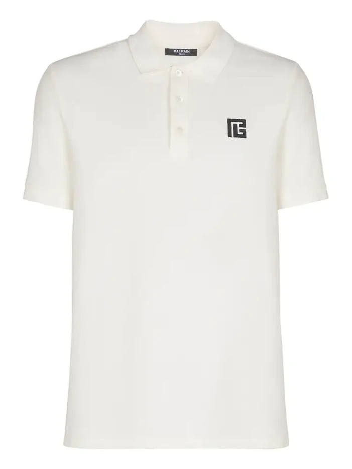 Embroidered cotton polo Embroidered cotton polo