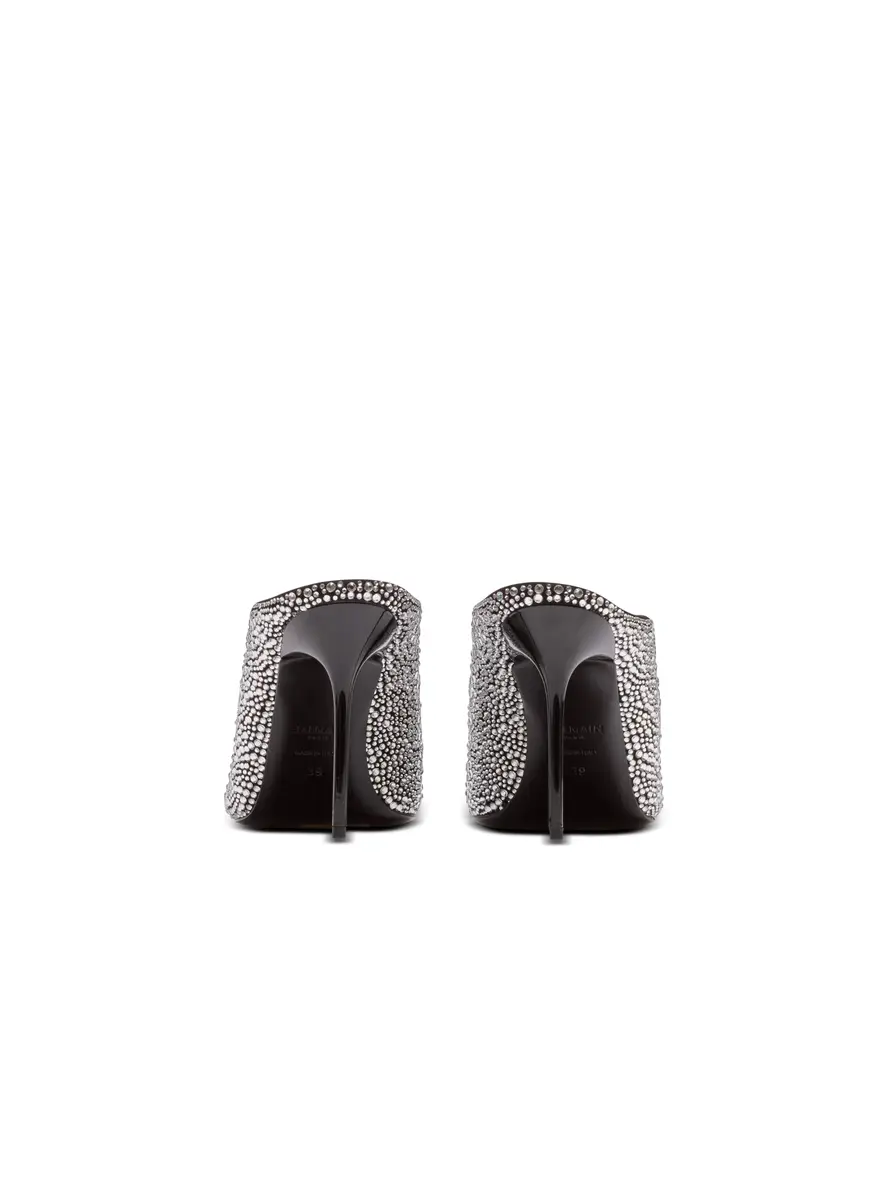 Balmain Suede and rhinestone mules with front piercing | Thumbnail 3 Balmain Suede and rhinestone mules with front piercing | Thumbnail 3