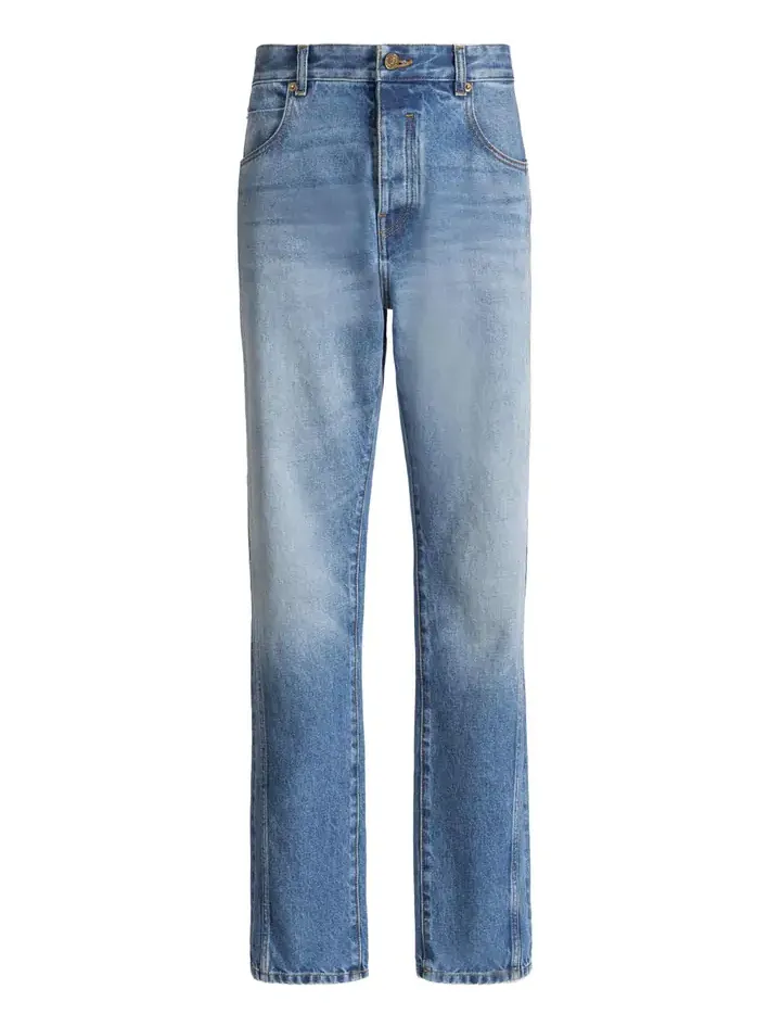 Straight-leg Blue denim jeans Straight-leg Blue denim jeans