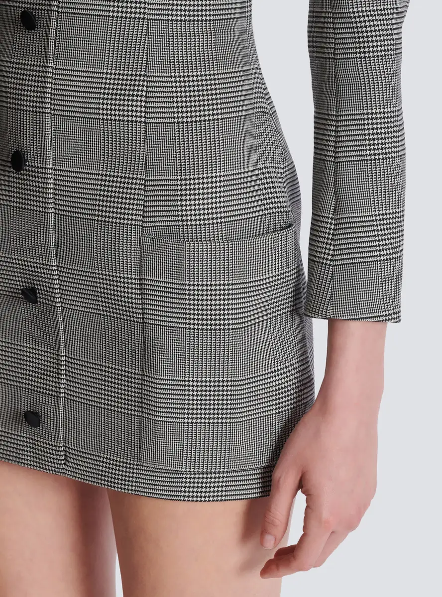 Balmain Short dress in Prince of Wales jacquard | Thumbnail 5 Balmain Short dress in Prince of Wales jacquard | Thumbnail 5