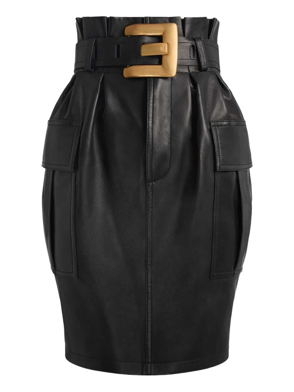 Belted lambskin skirt Belted lambskin skirt