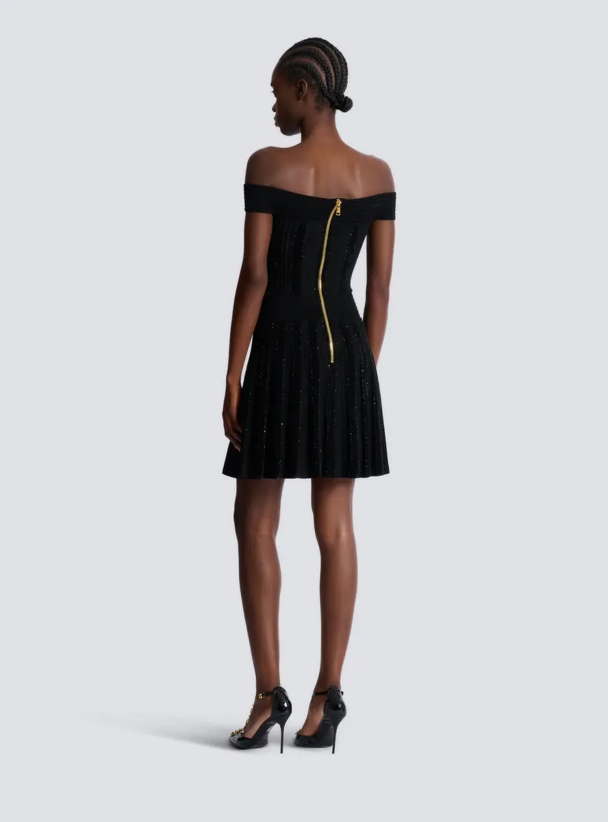 Balmain Off-the-shoulder glitter knit dress | Thumbnail 4 Balmain Off-the-shoulder glitter knit dress | Thumbnail 4