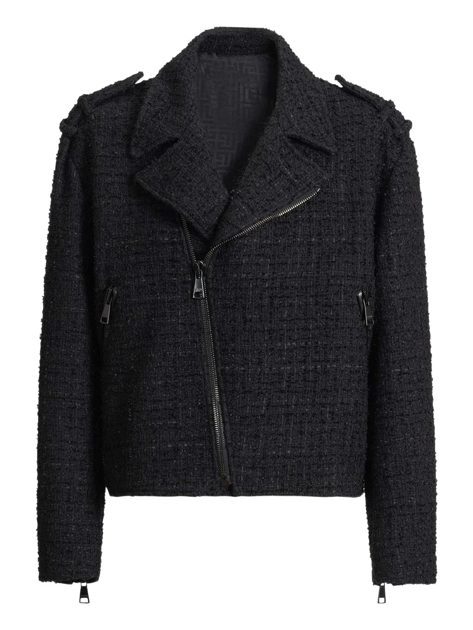 Balmain Tweed biker jacket