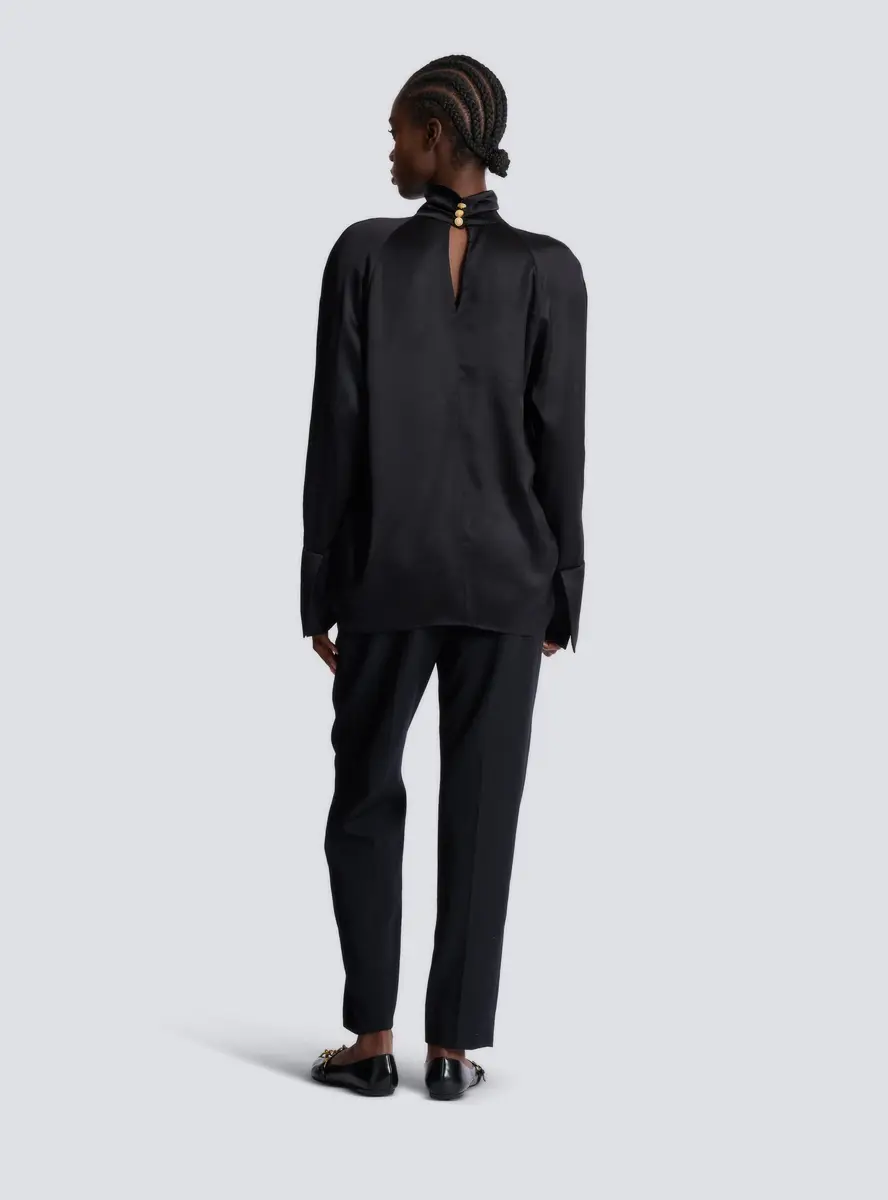 Balmain Draped silk blouse | Thumbnail 4 Balmain Draped silk blouse | Thumbnail 4