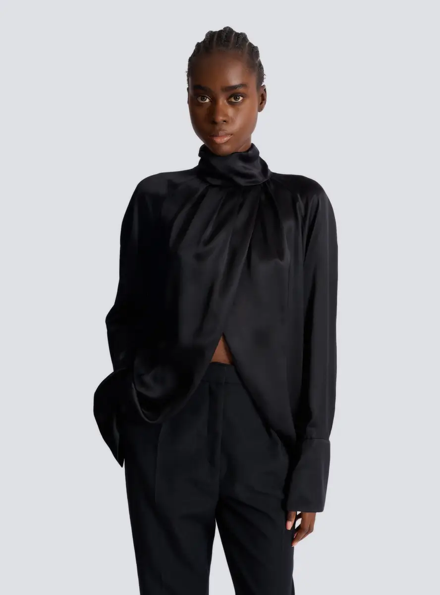 Balmain Draped silk blouse | Thumbnail 5 Balmain Draped silk blouse | Thumbnail 5