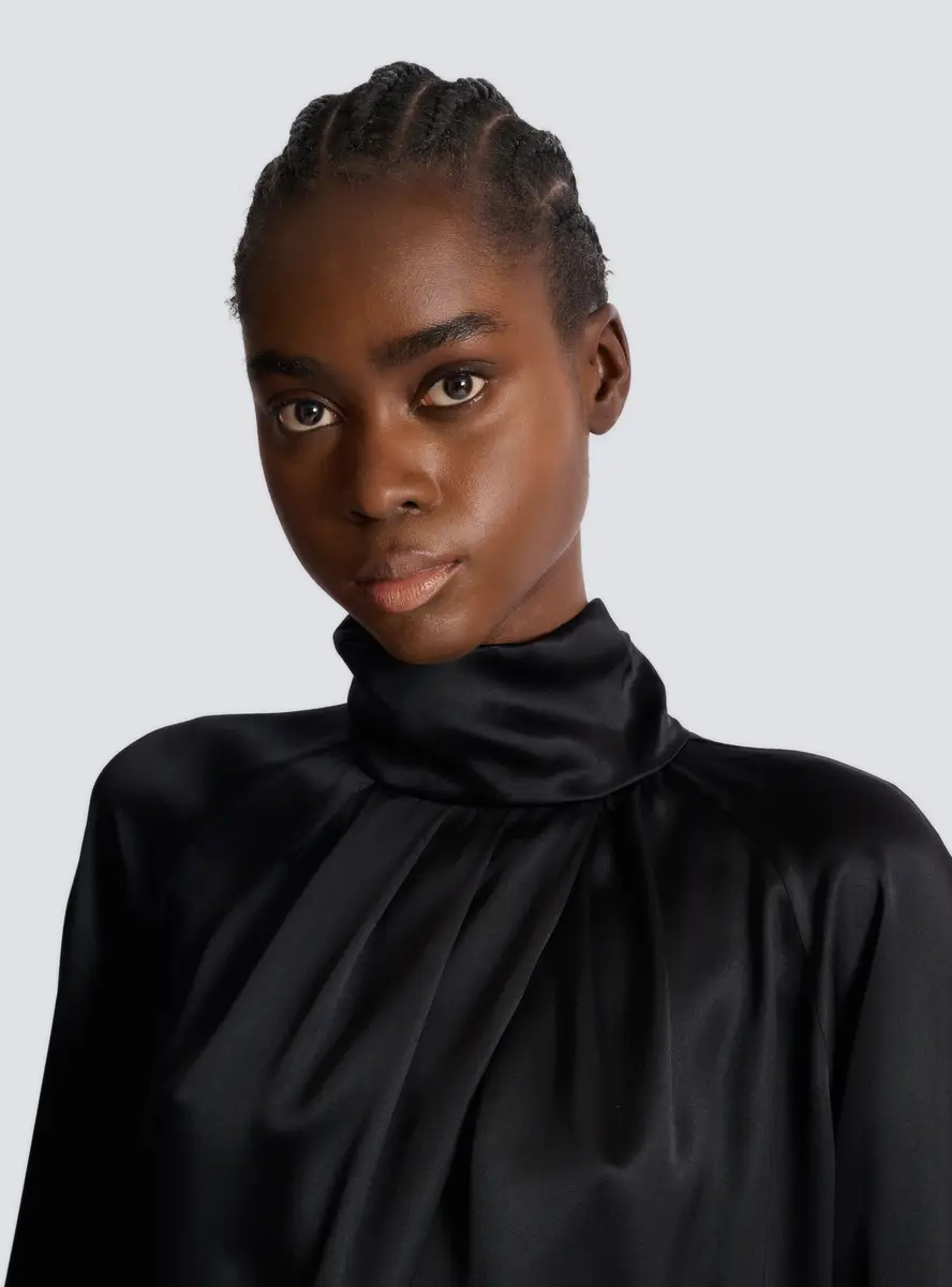 Balmain Draped silk blouse | Thumbnail 6 Balmain Draped silk blouse | Thumbnail 6