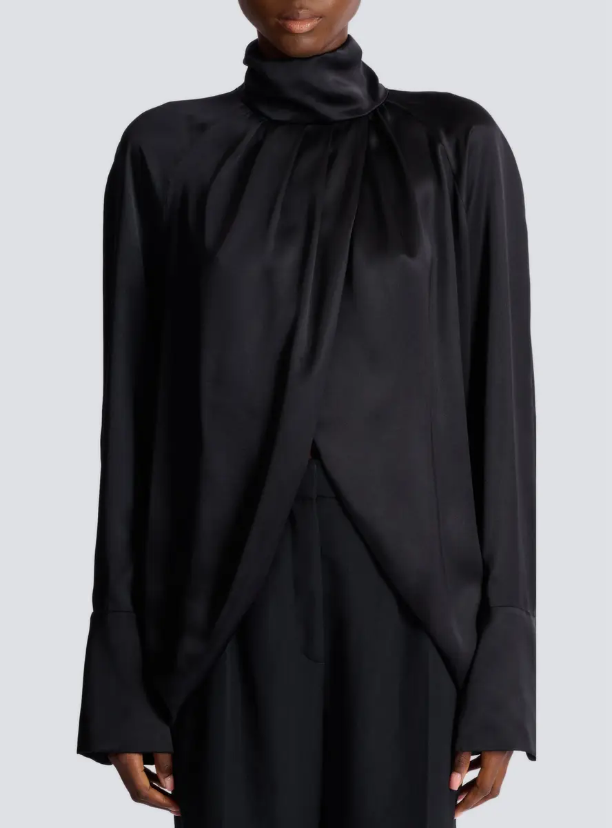 Balmain Draped silk blouse | Thumbnail 7 Balmain Draped silk blouse | Thumbnail 7