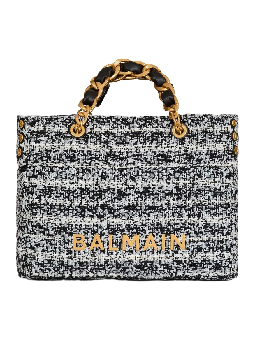 Balmain 1945 Soft tweed tote bag