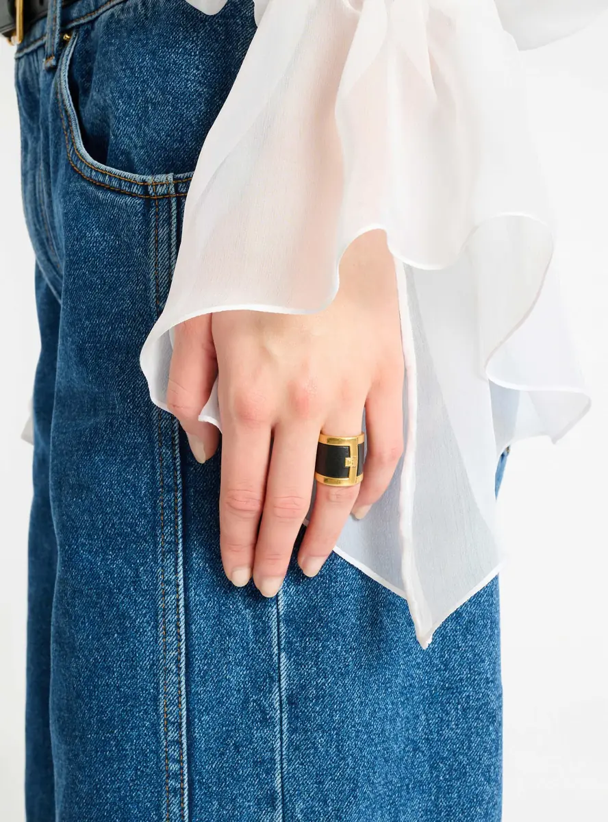 Balmain Anthem ring in brass and resin | Thumbnail 2 Balmain Anthem ring in brass and resin | Thumbnail 2
