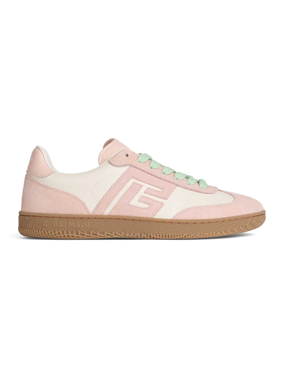 Balmain Swan trainers in smooth leather and suede