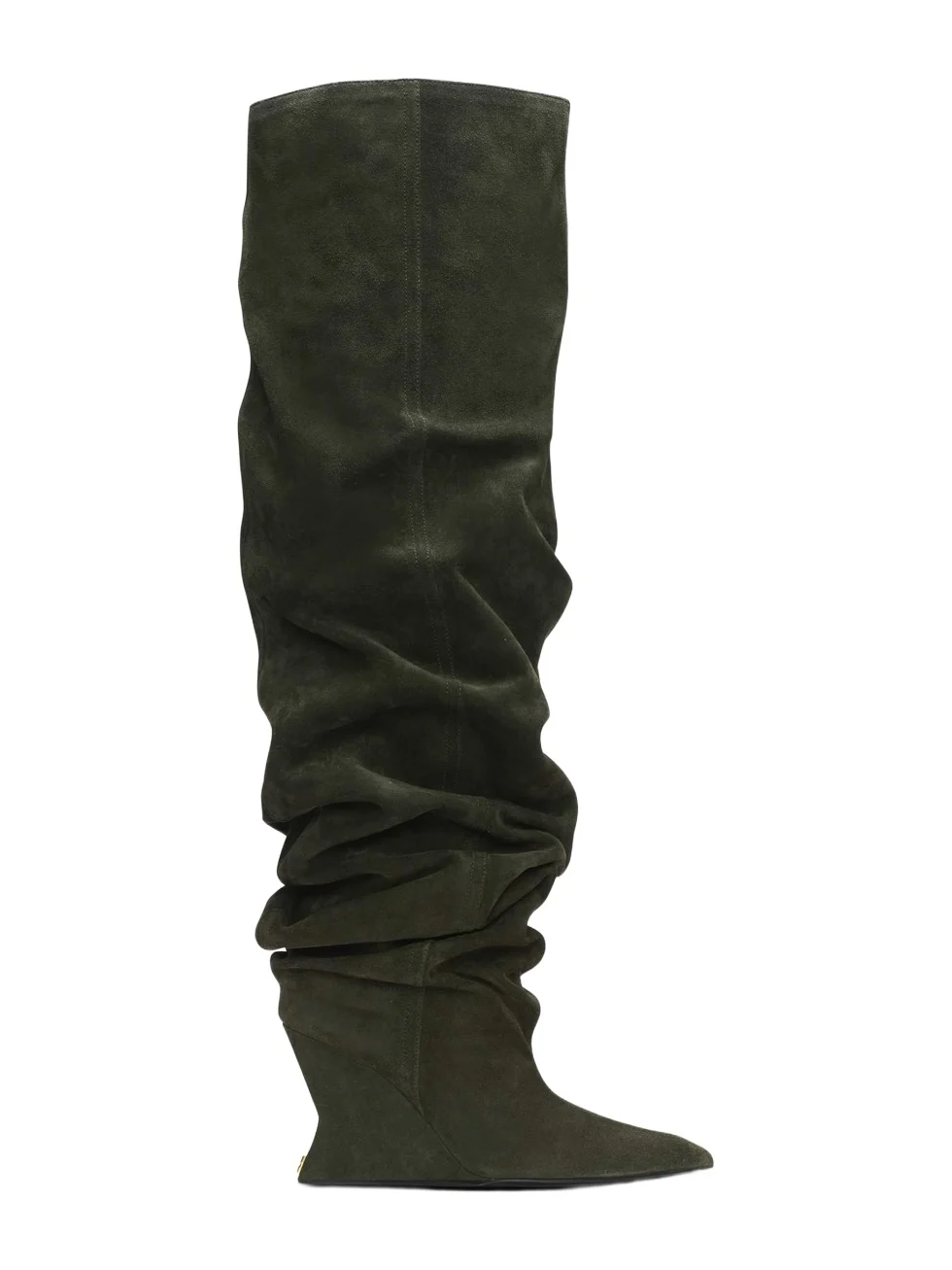Suede leather Wedge thigh-high boots Suede leather Wedge thigh-high boots