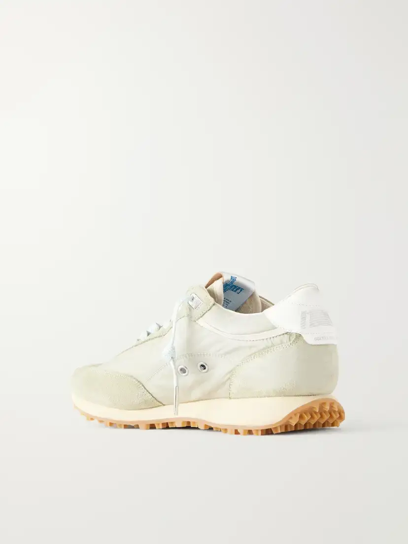 Golden Goose Running Marathon Suede-trimmed Shell Sneakers | Thumbnail 3