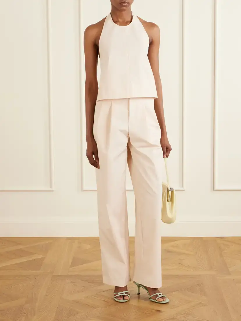 Wardrobe.NYC Pleated Cotton-blend Wide-leg Pants | Thumbnail 2 Wardrobe.NYC Pleated Cotton-blend Wide-leg Pants | Thumbnail 2